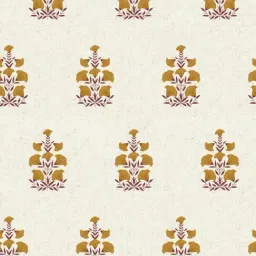 Home Ecstasy Granola Mustard Cotton Floral 140 TC King Bedsheet with 2 Pillow Covers image 4