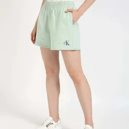 Calvin Klein Jeans Cameo Green Solid Shorts image 2