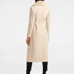 Forever New Isla fur collar wrap coat petites image 2