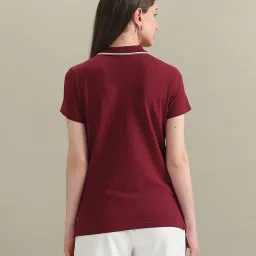 U.S. Polo Assn. Maroon Regular Fit Polo T-Shirt image 2