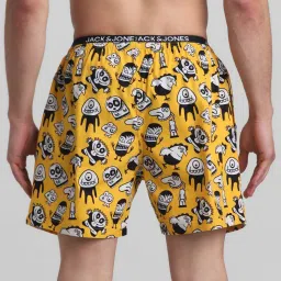 Jack & Jones Spectra Yellow Cotton Regular Fit Printed Boxers image 2