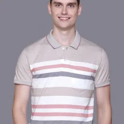 SANE ORIGINALS Men Striped Polo Collar Pockets T-shirt-picture-24
