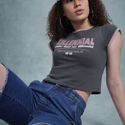 The Roadster Life Co. Typography Print Crop T-shirt-picture-32