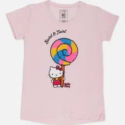 kidsville Hello Kitty Printed Tshirt For Kids Girls-picture-24