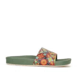 Bata Women's Green Slides image 2