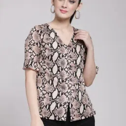 Melon by PlusS Beige Animal Print Top-picture-35