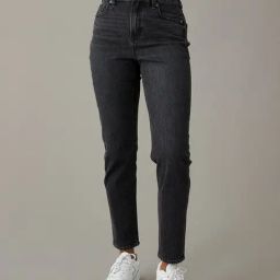 American Eagle Black Cotton Solid Jeans-picture-7