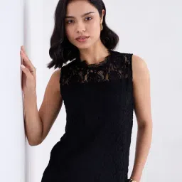 Styli Black Polyester Regular Fit Floral Print Top image 2