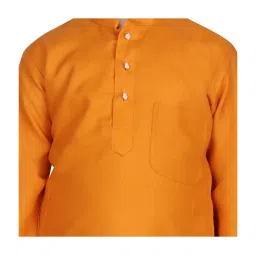 SG Yuvraj Kids Yellow & White Full Sleeves Kurta Set image 5