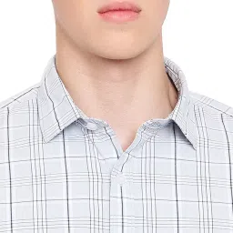 Cantabil Off White Regular Fit Check Shirt image 4