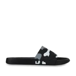 CL Sport by Carlton London Men's Jet Black & Grey Slides image 1