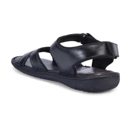 woodland Woods Men's Black Cross Strap Sandals image 5
