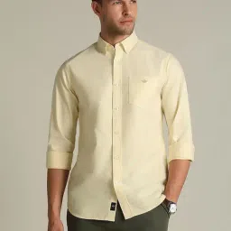 Dockers Yellow Cotton Straight Fit Shirt-picture-40