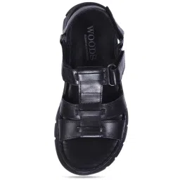 woodland Woods Men's Black Floater Sandals image 3
