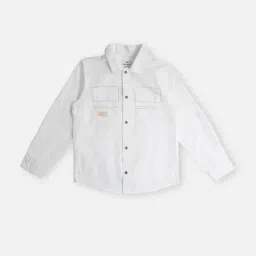 Pepe Jeans Kids White Solid Full Sleeves Shirt-image-89