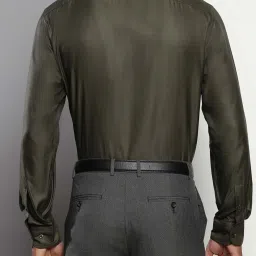 Tommy Hilfiger Army Green Cotton Regular Fit Shirt image 2