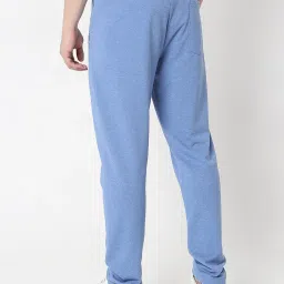 UnderJeans by Spykar Blue Melange Regular Fit Lounge Pants image 2