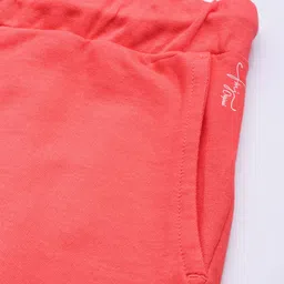 Flying Machine Women Peach-Colored Solid Cotton Joggers image 5