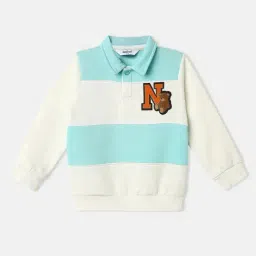 Nauti Nati Boys Blue Striped Regular Fit Sweatshirt-picture-20