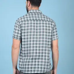 Crimsoune Club Green Cotton Slim Checks Shirt image 2