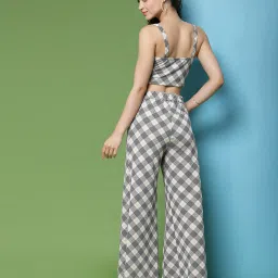 KASSUALLY Beige & Black Checks Co-Ord Set image 2