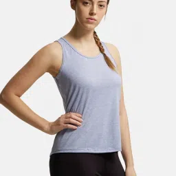 Jockey MW33 Women's Microfiber Fabric Printed Tank Top With Breathable Mesh and Stay Dry Treatment image 2