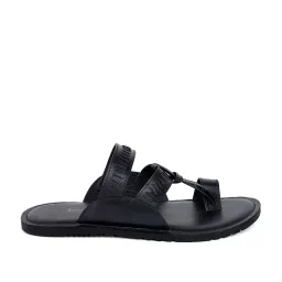 Louis Stitch Men's Jet Black Toe Ring Sandals image 2