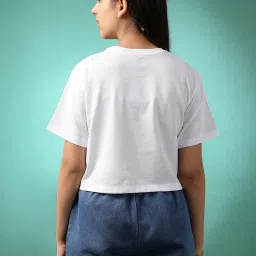 Lil Tomatoes Kids White Printed Crop Top image 2