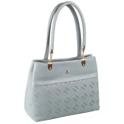 Mochi Light Blue Textured Medium Handbag image 5