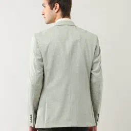 Arrow Green Slim Fit Self Pattern Blazer image 2
