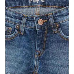 Pepe Jeans Kids Blue Distressed Shorts image 3