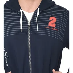 Vimal Jonney Navy & Yellow Hooded Sweatshirt - Pack of 2 image 4