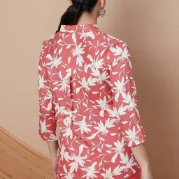 Melange By Lifestyle Pink Regular Fit Printed Tunic image 2