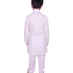 SG Yuvraj Kids White Full Sleeves Kurta Set image 2