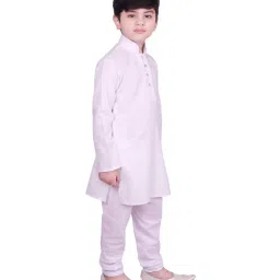 SG Yuvraj Kids White Full Sleeves Kurta Set image 4