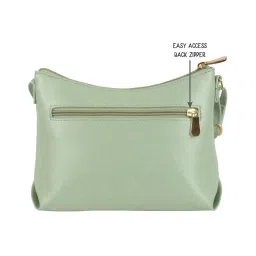 Baggit Rhaena Green PU Solid Sling Handbag image 2