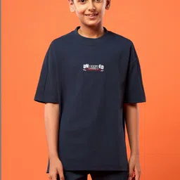 Technosport Boys Navy Blue Polyester Tshirts image 2