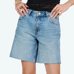 LOVEGEN Women Denim Mid Blue Jorts-picture-22