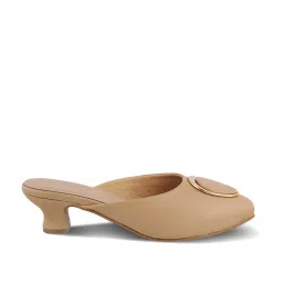 Tresmode Women's Beige Mule Shoes image 2