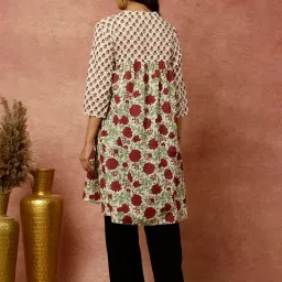 Jaipur Kurti White Printed A Line Kurta image 2