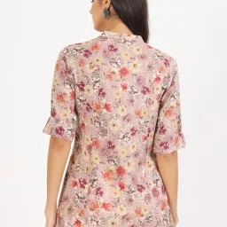 Divena Dusty Pink Floral Print Tunic image 2