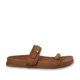 Ginger by Lifestyle Women Tan Slides image 2