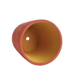 Chumbak Hand Painted Red & Yellow Planter - Set of 1 image 4