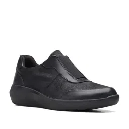 Clarks Women's Kayleigh Peak Black Wedge Loafers image 2