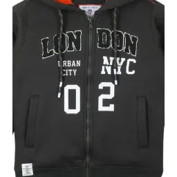 Monte Carlo Kids Dark Olive Printed Hoodie image 3