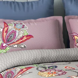 DDECOR Live Beautiful Zeta Collection 136 TC Grey Bed Sheet Set image 2