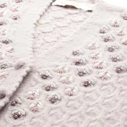 Apsley Beige Regular Fit Embroidered Cardigan image 5