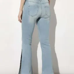Only Blue Cotton Flaired Fit Jeans image 2