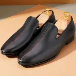 Ruosh Men's Bruce Black Loafers-picture-21