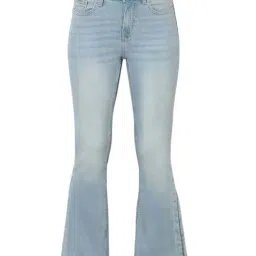 Only Blue Cotton Flaired Fit Jeans image 4